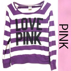 PINK LONG SLEEVED LOVE PINK T-SHIRT